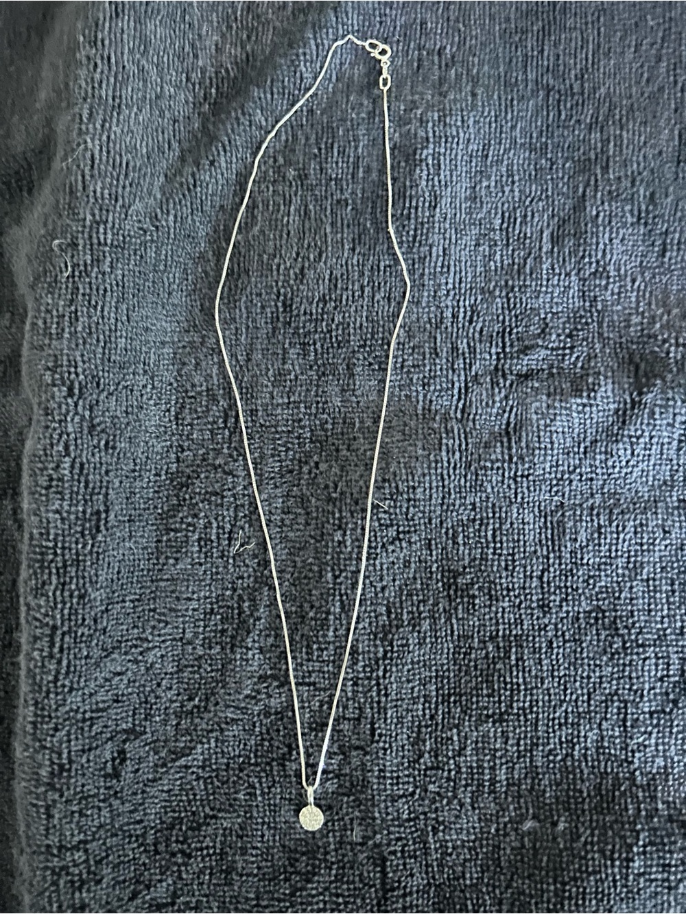 Delicate 14k white gold small cluster diamond Pendant Necklace